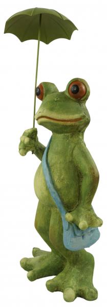 Entzückender Froschmann mit Schirm ca. 55 cm - Dekofigur